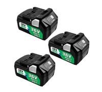 18V 36V 6800mAh Li-ion Battery， Compatible For Hitachi/HiKOKI BSL1830 BSL1850 BSL1860 BCL1815 EBM1830 BSL1840 330139 DS18DBL Power Tools(3PCS)