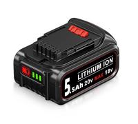 18V 5.5Ah Battery DCB200 Replacement for Dewalt 18V Battery Compatible with Dewalt Power Tools DCB200 DCB184 DCB180 DCB181 DCB182 DCB201 DCB200-2
