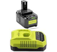 18V 5.5Ah P108 Battery Replacement for Ryobi and 4A Charger for ONE+