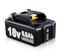 18V 5.5Ah Replacement for Makita 18V Battery Compatible with Makita Battery and Charger BL1850B BL1830 BL1860B BL1860 BL1830B BL1840 BL1820 BL1815 BL1835 BL1845