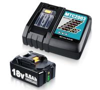 18V 5.5Ah Replacement for Makita BL1850B Battery & DC18RC 3A 14.4-18V Charger Compatible with Makita 18V Li-ion Battery BL1850B BL1830 BL1840 BL1860