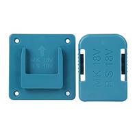18V Battery and Tool Mounting Bracket Compatible with Bosch Power Drills, Injection Molded Hard Plastic Fixing Device for Workshop Organization and Storage, Cyan Blue (Cyan)