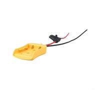 18V Battery External Power Supply Wire Connection Adapter for DeWalt Power Tools, ABS Yellow DIY Connector with Positive Negative Leads, Secure Lock,(with Fuse)