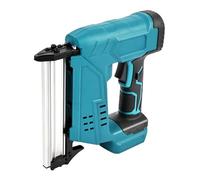 18V Cordless Brad Nailer and Stapler 2-in-1 Kit, 18-Gauge Electric Nail Gun, 500pcs Nails, Adjustable Depth for Woodworking, Upholstery, DIY Projects, Blue