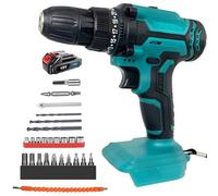 18V Cordless Drill Driver with 3.0AH Battery,Compatible with Makita 18V Battery, 2-Speed,25 + 3 Torque,LED Light,26Pcs Drill Bits,for Home and Garden DIY Project