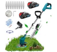 18V Cordless Strimmer Grass Trimmer+2Battery+Charger-Compatible with Makita Battery
