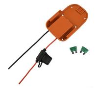 18V DIY Battery Adapter, 14 AWG Wire, 30A Fuse Holder, Locking Battery Mount for Power Tools, Heat-Resistant Quick-Connect Terminals, Industrial Use
