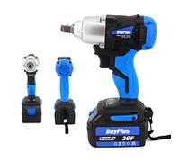 18V Impact Wrench 1/2 Inch 420Nm Cordless with 6.0Ah Battery, Forward & Reverse Rotation, Fast Charger, Night Work LED Light, with 16pcs Accessories for Multi-Function