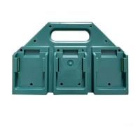 18V Lithium Battery Storage Base with Integrated Alignment Notches and Low-Profile Design for Seamless Integration into Existing Workstation Layouts (green)