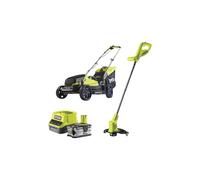 18V ONE+ Cordless Lawnmower and Grass Trimmer Twin Kit (1 x 4.0Ah)