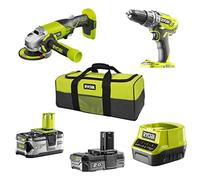 18V PERCUTOR AND FILLER DRILL SET | RYOBI | MODEL GRINDER R18AG-0 | ONE +