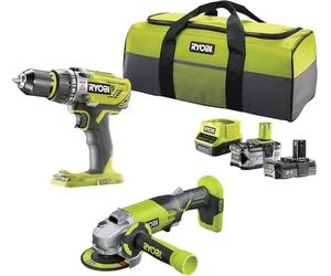 18V PERCUTOR AND FILLER DRILL SET | RYOBI | MODEL GRINDER R18AG-0 | ONE +