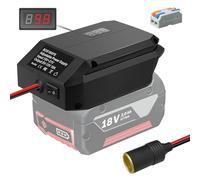 18V to 12V Step Down Converter Adapter for Bosch Professional 18V System Lithium ion Battery, Power Wheel Adapter, DIY Converter with 5V-13V Max Output 12A Cigarette Lighter Connector for Car Devices