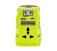 18V to 220-230V Power Inverter, Type-C 18W Power Inverter 200W Power Converter with 280lm LED and 5V 2.1A USB Port Compatible with Ry-o-bi 20V Power Tool Battery