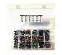 18value 160pcs 6.3V 10V 16V 25V 330uF 470uF 1000uF 1500uF 1800uF 2200F 3300uF capacitor kit Aluminum Electrolytic Capacitors AUOQKQUT