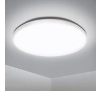 18W Bathroom LED round Surface Mount Integrated Ceiling Light Flush Light Cold White, Waterproof, IP54, 33cm (Dia) ExtraStar White One Size