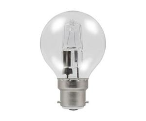 18W Clear Round Golf Halogen Bc Lamp - Crompton (Equal To 25W Incandescent)