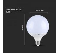 V-TAC 18W (125W Equivalent) Energy Saving Classic G120 Shape LED Bulb with Samsung LED 5 Years Warranty 6400K White Standard E27 (ES Base) 30000 Hours