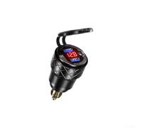 18W Metal Fast Charger for Motorcycles with Aviation Aluminum Housing and 12-24V Input Voltage Replacement Charger(RED LIGHT)