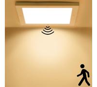 18W Motion Sensor LED Ceiling Lights Indoor PIR Flush Panel Lamp Square Flat Spotlight 3000K Warm White 240V for Hallway, Stair, Garage