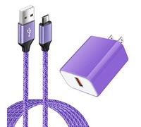 18W QC3.0 18W Android Charger Adapter Fast Micro USB Cable Charger Cord Compatible for Galaxy Tab A 10.1/8.0/7.0/9.7,Tab E,Tab S,Tab S2,Tab 3,4,Tab A7 10.4,Tab A 10.5, Tab S3/S4/S5e/S6/S7,Tab Pro 12.2