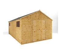 18x10 Wooden Garden Shed Shiplap Apex Workshop Storage Windows 18ft 10ft