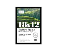 18x12 Inch Black Photo Frame Wall Mountable Picture Frame Standard Photograph Size, 18" X 12" (46 X 31cm)