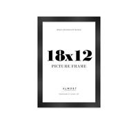 18x12 Picture Frame, Display 18x12 Pictures (45.7 x 30.5cm) Picture Frame for wall Display - Black - 1 Pack