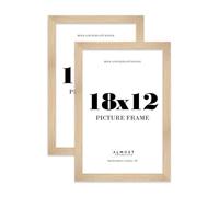 18x12 Picture Frame, Display 18x12 Pictures (45.7 x 30.5cm) Picture Frame for wall Display - Oak - 2 Pack