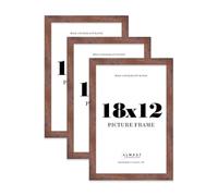 18x12 Picture Frame, Display 18x12 Pictures (45.7 x 30.5cm) Picture Frame for wall Display - Rustic Wood - 3 Pack