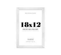 18x12 Picture Frame, Display 18x12 Pictures (45.7 x 30.5cm) Picture Frame for wall Display - White - 1 Pack
