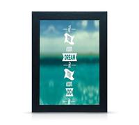 18x14 inches, Black Wooden Effect Photo Frame, Poster Size Picture Frame for Wall Mount.