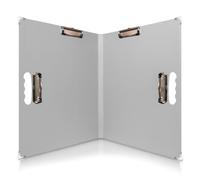 18x24 Clipboard - Foldable 18x24 File Folder & Drawing Board - Folds to 11x17 Clipboard, 4 Clips, Corner Protectors, Portable Art Portfolio, Architecture Folder, 11x17 Binder, Portfolio (Gray)