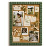 18x24 Forest Green Cork Board Wall Decor, Boho Pinboard for Classroom, Dorm Room & Creative Studio, Boutique, DIY Art & Inspiration, Aesthetic Memo Board Organizer