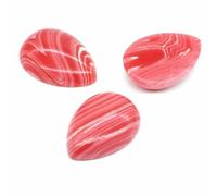 18x25mm Water Drop Shape Loose Beads Natural Crystal Stone Flat Back Cameo Spacers for Jewelri Making DIY Pendants Necklace -Red Turquoise-1pcs