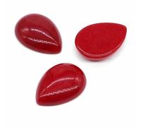18x25mm Water Drop Shape Loose Beads Natural Crystal Stone Flat Back Cameo Spacers for Jewelri Making DIY Pendants Necklace -Red Jade-1pcs
