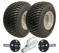 18x8.50-8 ATV Trailer Kit Wanda P332 Grass Wheels ALKO Stub Axles + Hitch 750kgs