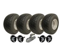 18x8.50-8 Twin Axle ATV Grass Trailer Kit Wheels Hub & Stub Axles + Hitch 1500kg