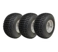 18x9.50-8 ATV Knobby Tyres Fitted on 4 Stud 4 Inch PCD Rim Wanda P322 (Set of 3)