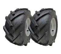 18x9.50-8 Open Centre Tyre on Rim Cleated Rotovator 4 Stud 4 Inch PCD (Set of 2)