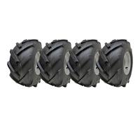 18x9.50-8 Open Centre Tyres on Rim Cleated Rotovator 4 Stud 100mm PCD (Set of 4)