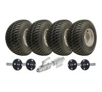 18x9.50-8 Twin Axle ATV Knobby Trailer Kit Wheels, ALKO Axles Swivel Hitch 408kg