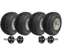 18x9.50-8 Twin Axle ATV Quad Trailer Kit 4 Knobby Wheels AL-KO Hub & Stub 408kgs