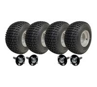 18x9.50-8 Twin Axle ATV Quad Trailer Kit 4 Knobby Wheels Hub/Stub No hitch 408kg