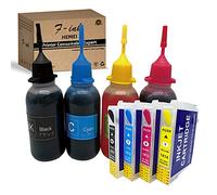 18XL Refillable Ink and 4x50ml Bottle Ink Replacement for Epson 18XL, Work with XP-415 XP-215 XP-225 XP-225 XP-322 XP-325 XP-325 XP-413 XP-413 XP-415 XP422 XP420 XP-425 Printer