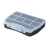 (19, 1) DOMINO DIY 8 Compartment Storage Screws Organiser Case Tool Box