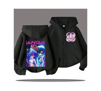 (19, 100) K-pop Demon Hunters Hooded Coat for Child Anime Huntrix Rumi Zoey Cartoon Fashion Zip Jacket Boy Girl Cute Top Kids Clothes Gift