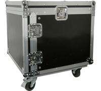 19" 10U Equipment Rack With Wheels Patch Panel Mount Case PA DJ Mixer Amp Audio
