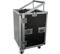 19" 16U Equipment Rack With Wheels Patch Panel Mount Case PA DJ Mixer Amp Audio