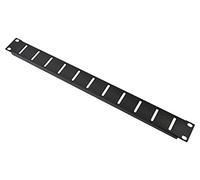 19" 1U Air Vent Rack Panel with Black Finish & Strengthening Flange